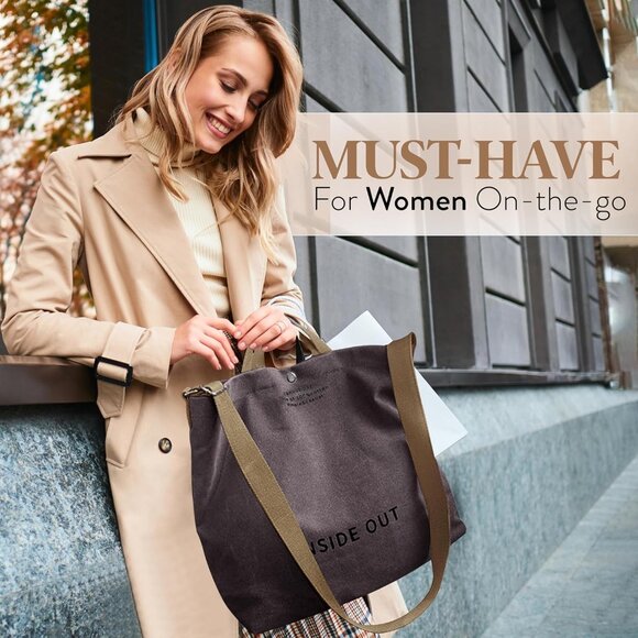 Fashionable 16oz Cotton Tote Bag with Adjustable Strap - Perfect for Daily Use - Picture 3 of 8